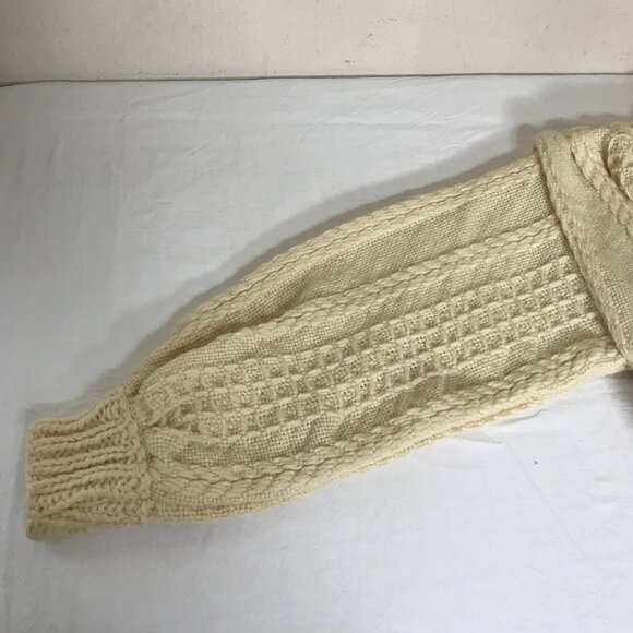Vtg Irish Wool Fisherman Zip Cardigan ZIP OFF CONVERTIBLE SLEEVE To Sweater Vest - Picture 10 of 16